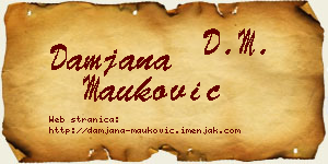 Damjana Mauković vizit kartica
